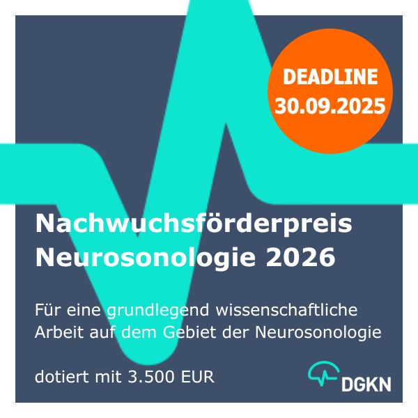 Nachwuchsförderpreis Neurosonologie 2026 der DGKN